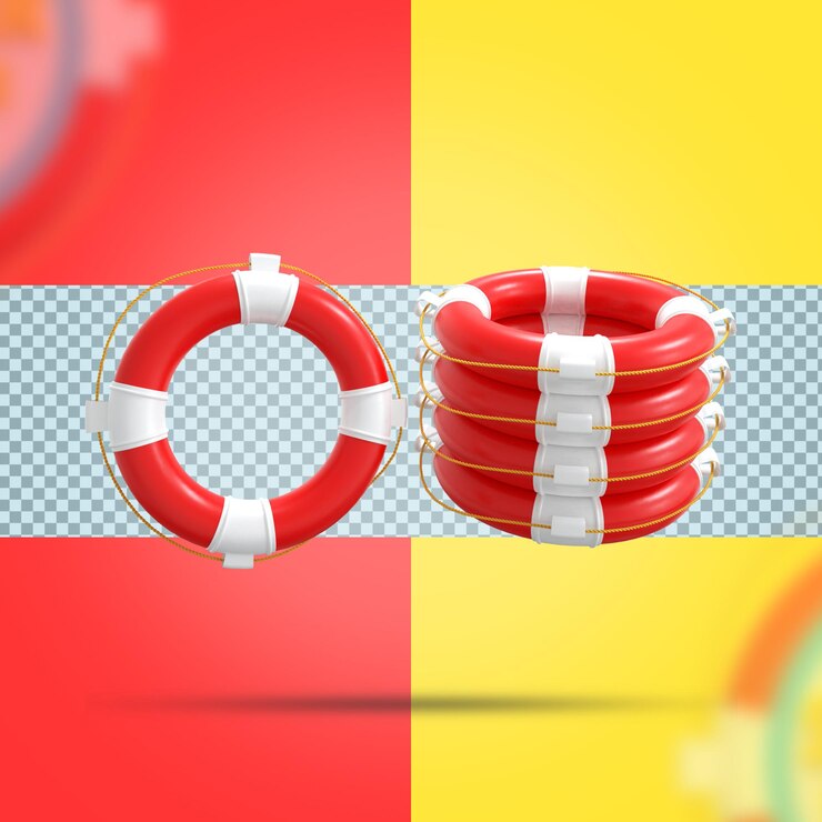PSD elementos de verano en renderizado 3d