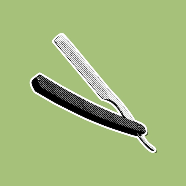 Éléments à demi tonalité d'autocollants vintage