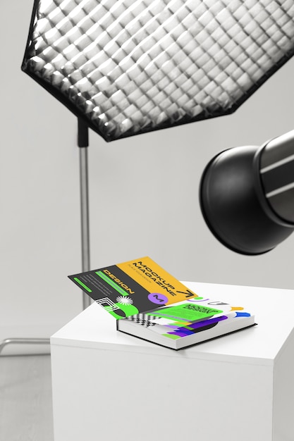 Éléments éditoriaux dans un studio photographique