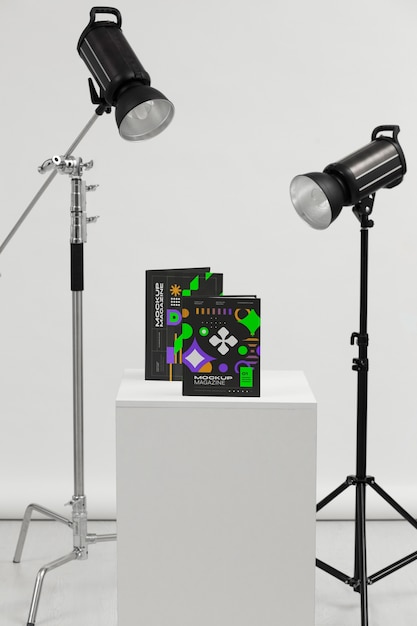 Éléments éditoriaux dans un studio photographique