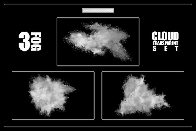 Éléments Météorologiques Réalistes De Ciel De Fumée Brumeuse De Nuages