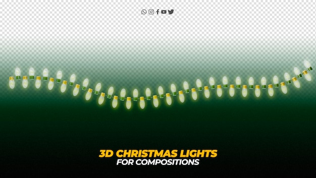 Éléments De Noël 3d Pour Les Compositions Publicitaires Sur Les Réseaux Sociaux