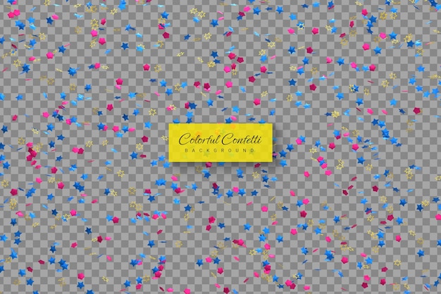Éléments réalistes de carnaval de souffle de ruban de fête de festival de confettis d'or ou célébration d'anniversaire