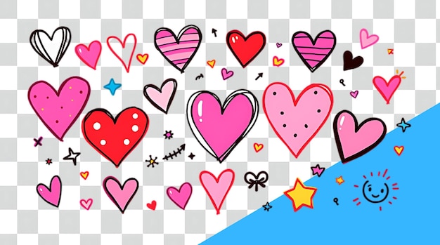 Éléments de la Saint-Valentin avec un fond transparent