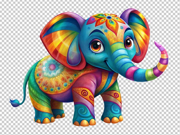 Un éléphant Coloré