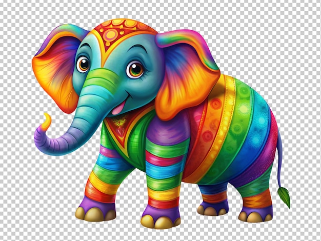 PSD un éléphant coloré