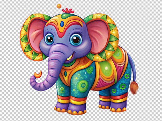 Un éléphant Coloré