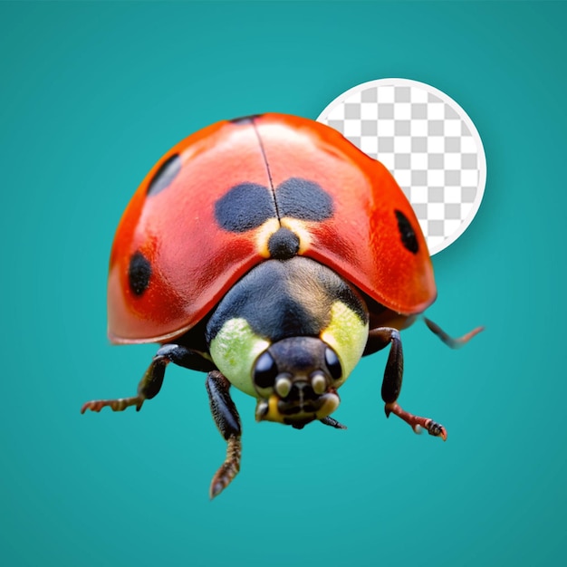 PSD elevação de ladybug vista frontal isolada