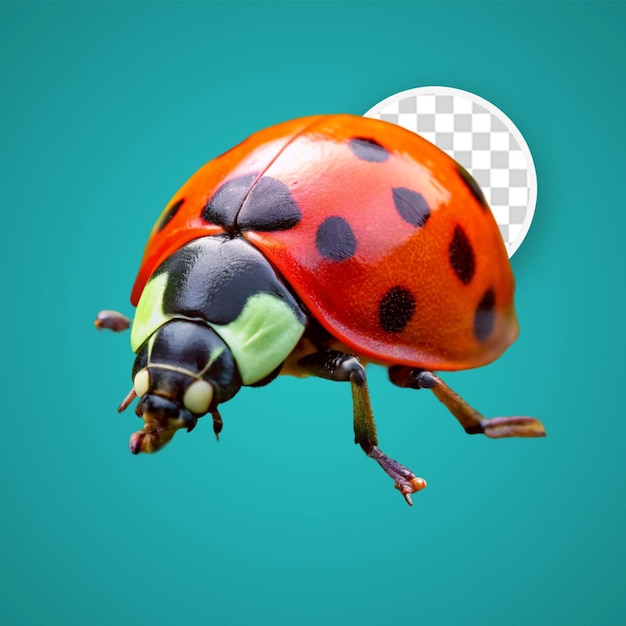 PSD elevação de ladybug vista frontal isolada