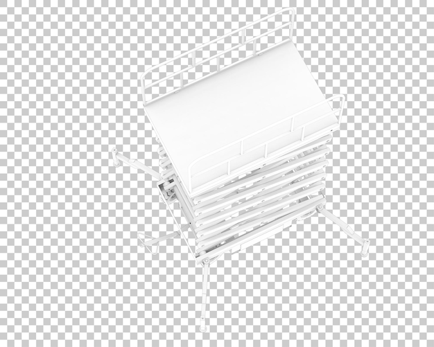 Elevador de tijera hidráulica aislado sobre fondo transparente Ilustración de renderizado 3d