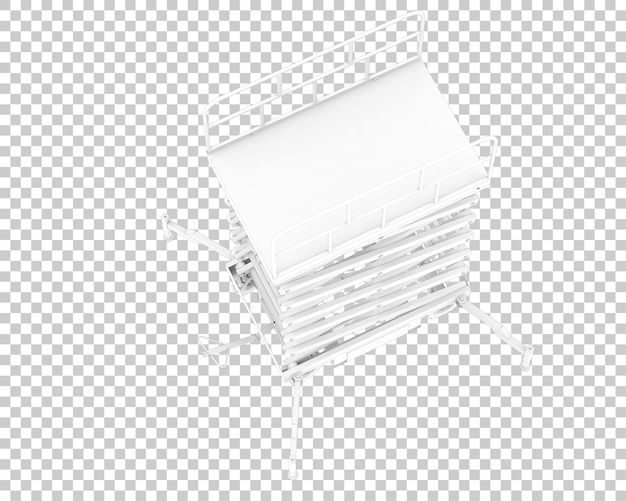 Elevador de tijera hidráulica aislado sobre fondo transparente ilustración de renderizado 3d