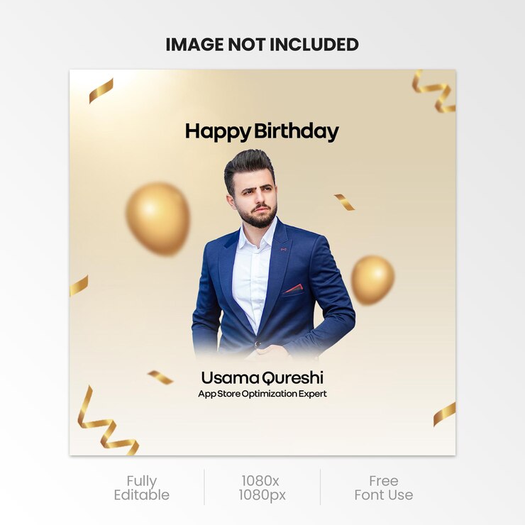 Elevate Your Greetings Download Our Free Birthday Card Mockup Vectors with Stunning Frames