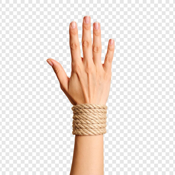 PSD elevated hand with beige wristband