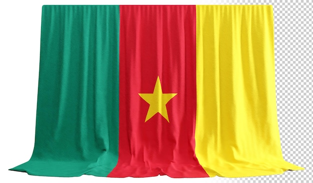 PSD Élevez l’unité de la fierté avec des drapeaux camerounais en 3d embrassez l’histoire culturelle dans les événements