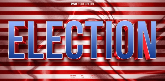 Elezione effetto testo modificabile 3D