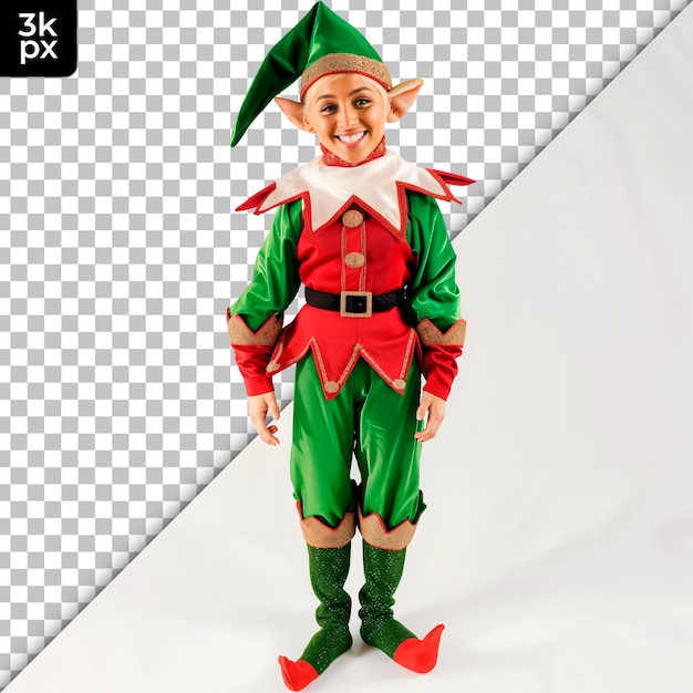 PSD elfo de natal isolado em um fundo transparente