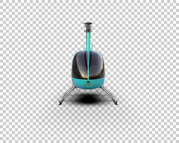 Elicottero isolato sullo sfondo illustrazione di rendering 3D
