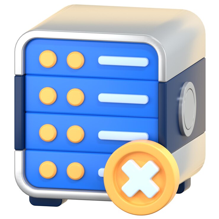 PSD eliminación de la base de datos ilustración 3d icon pack elemento