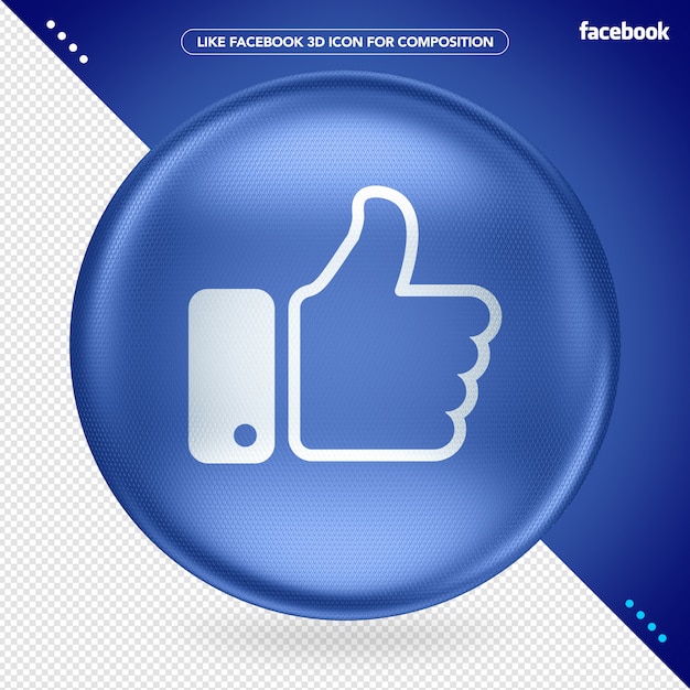Elipse azul 3d como facebook