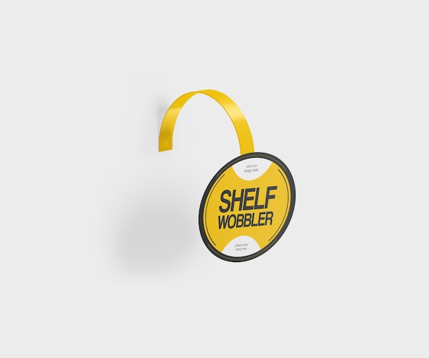 PSD elipse regal wobbler mockup