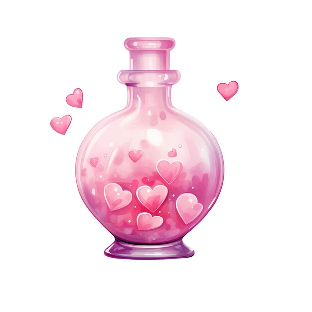 PSD elixir místico de amor valentine poção de amor uma mistura encantadora para um dia dos namorados mágico