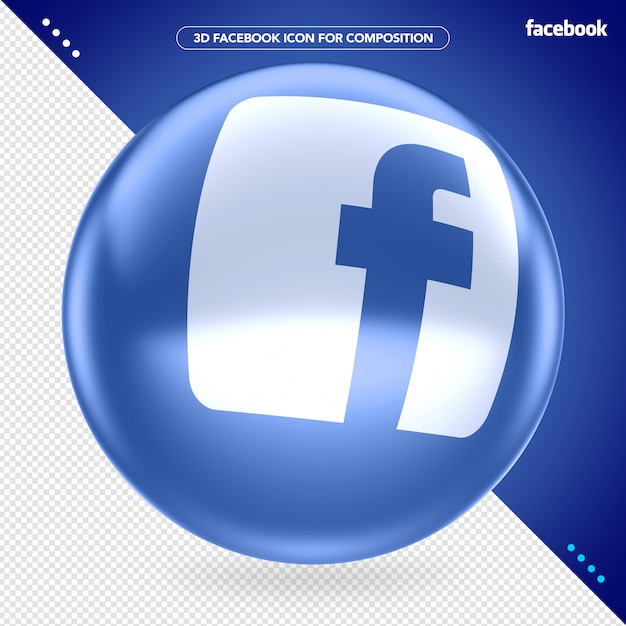 Ellipse 3D blue facebook para composição