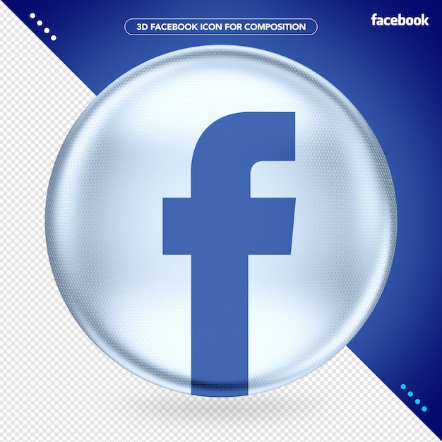 Ellipse white 3d facebook