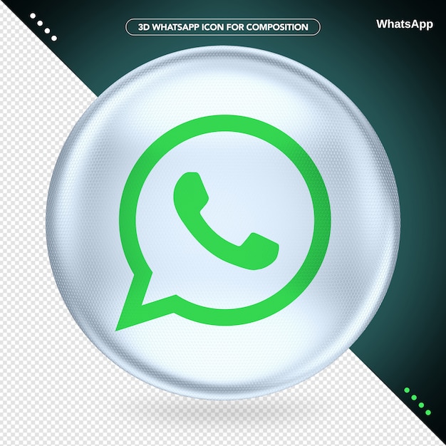 Ellipse white 3d whatsapp logo