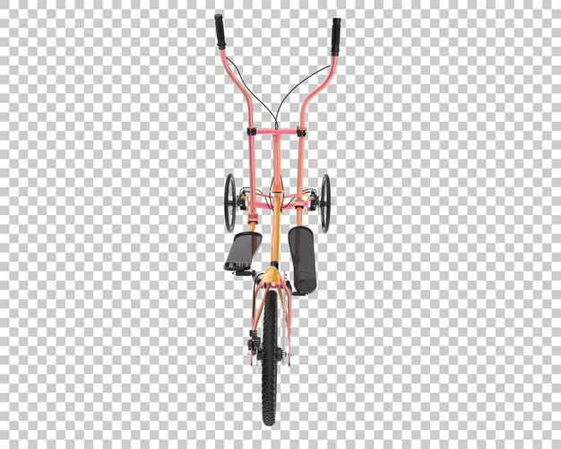 Elliptisches fahrrad isoliert auf transparentem hintergrund 3d-darstellung