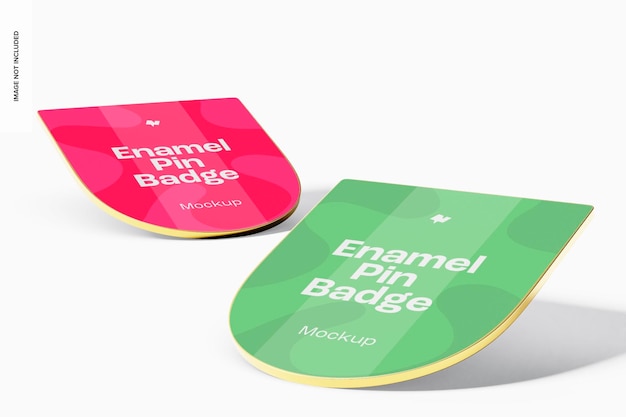 Emaille Pins Abzeichen Mockup
