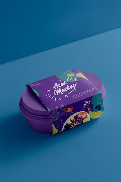 Embalagem de papelão para comida de açaí