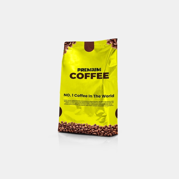 PSD embalagem psd ou mockup de saco de café