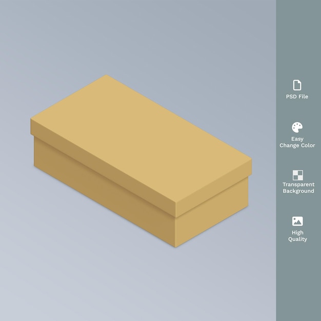 PSD embalaje de caja psd modelo 3d