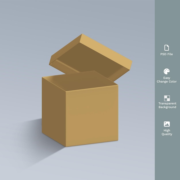 Embalaje de caja PSD modelo 3d