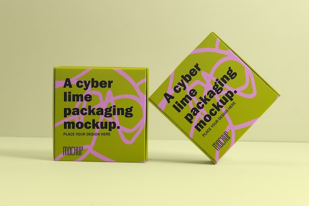 Embalaje de cartón cyber lime box