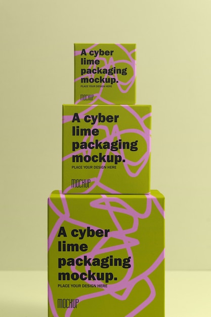 Embalaje de cartón cyber lime box