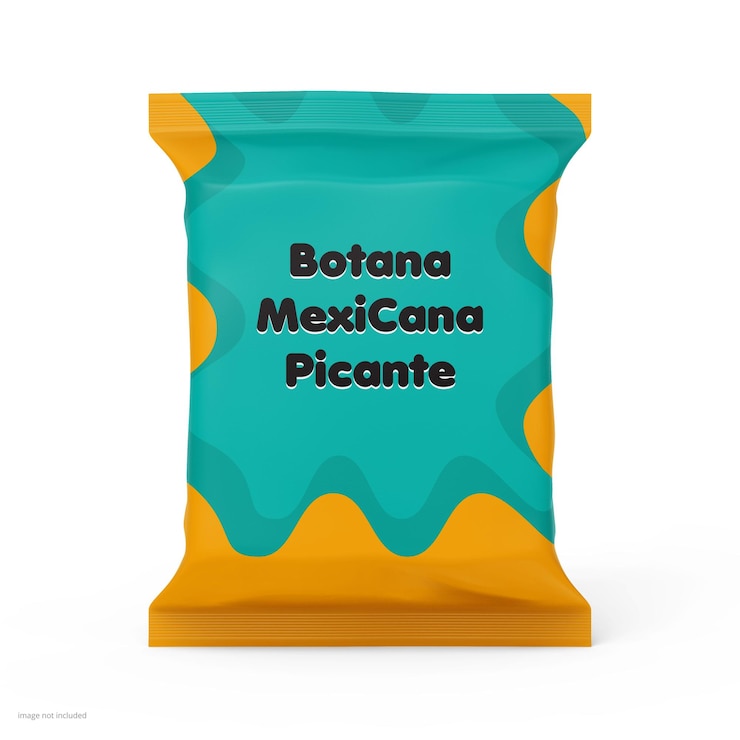 PSD emballage de biscuits au fromage maquette de nourriture épicée mexicaine pour la marque