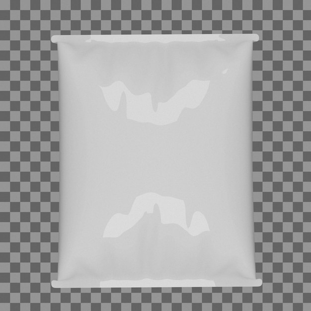 Emballage du sac PSD sur un fond transparent