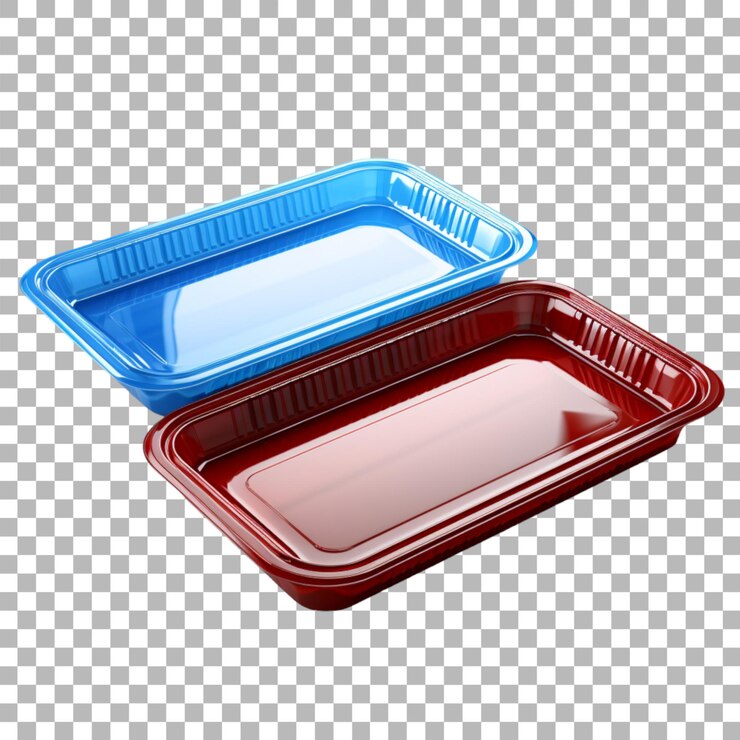 Emballage en plastique sur fond transparent