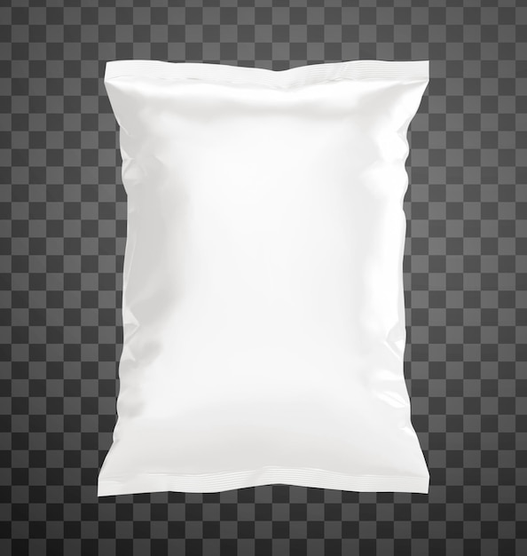 emballage en sacs d'aluminium blancs et transparents pour les aliments, les collations, le café, le cacao, les bonbons et les biscuits