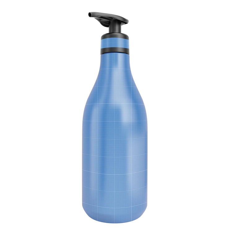 PSD emballage de shampooing
