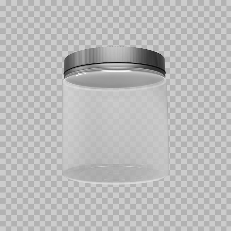 PSD emballages en plastique avec fond transparent