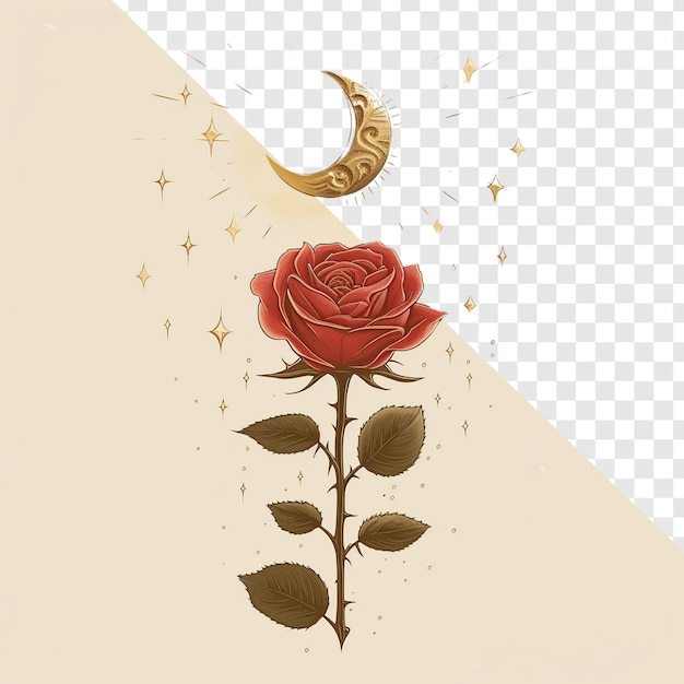Emblem der himmlischen rose mit cremigem hintergrunddesign