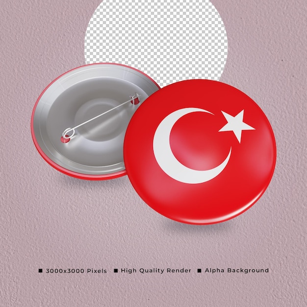 Emblema da Turquia com fundo transparente