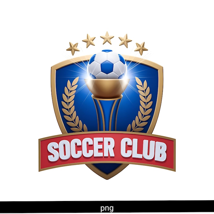 PSD emblema do clube de futebol com futebol e estrelas