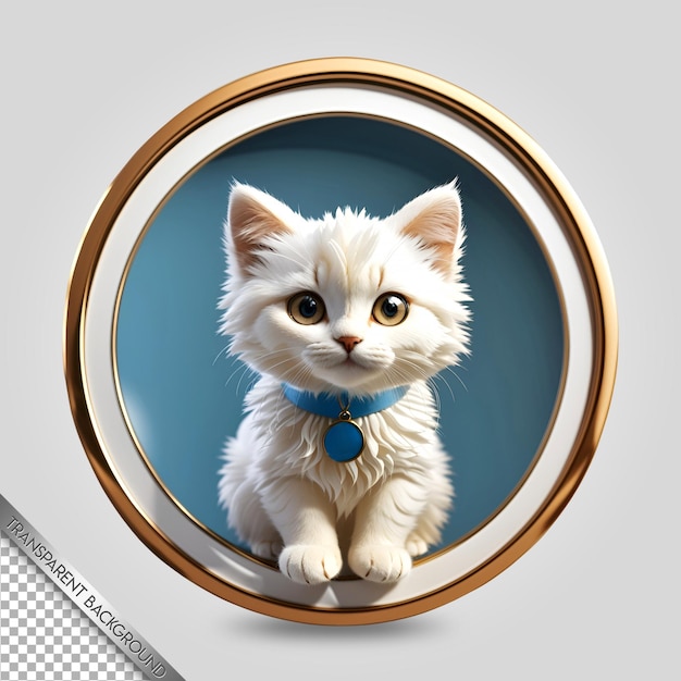 Emblema de gato fondo transparente