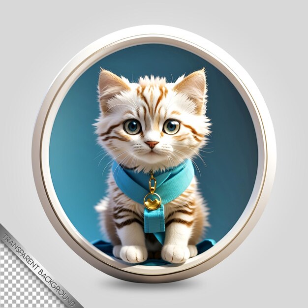 Emblema de gato fondo transparente