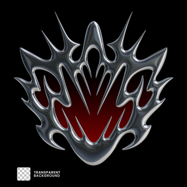 Emblema gótico cromado