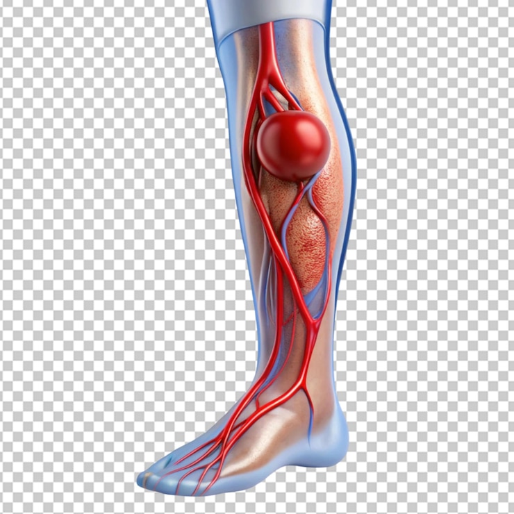 PSD embolia arterial ou embolia localizada em fundo transparente