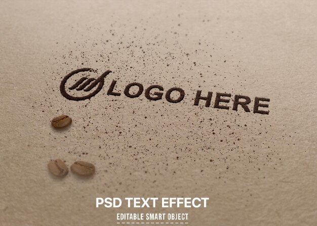 PSD embossed logo mockup realistisches logo-mockup